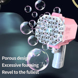 40-Hole Bubble Gun for Kids - Handheld Bubble Blaster for Outdoor Play & Parties