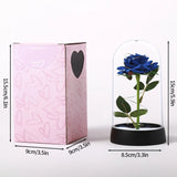 Eternal Galaxy Rose in Glass Dome - Colorful LED Flower Gift for Valentine's Day