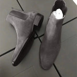 Men’s Suede Chelsea Boots – Slip-On Ankle Dress Boots for Spring & Autumn