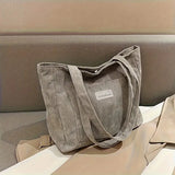 Corduroy Casual Tote Bag for Women – Stylish & Spacious Everyday Bag