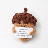Handmade Knitted Plant-Themed Decorative Doll