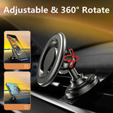 Magnetic Car Phone Holder with Adjustable Arm & 360° Rotation – Universal Suction Mount for iPhone & Smartphones