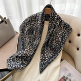 Luxury Leopard Print Silk Headband & Scarf – Stylish Satin Hair & Neck Accessory