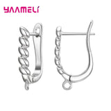 Sterling Silver Hoop Earrings with Cubic Zirconia – Elegant Jewelry for Women