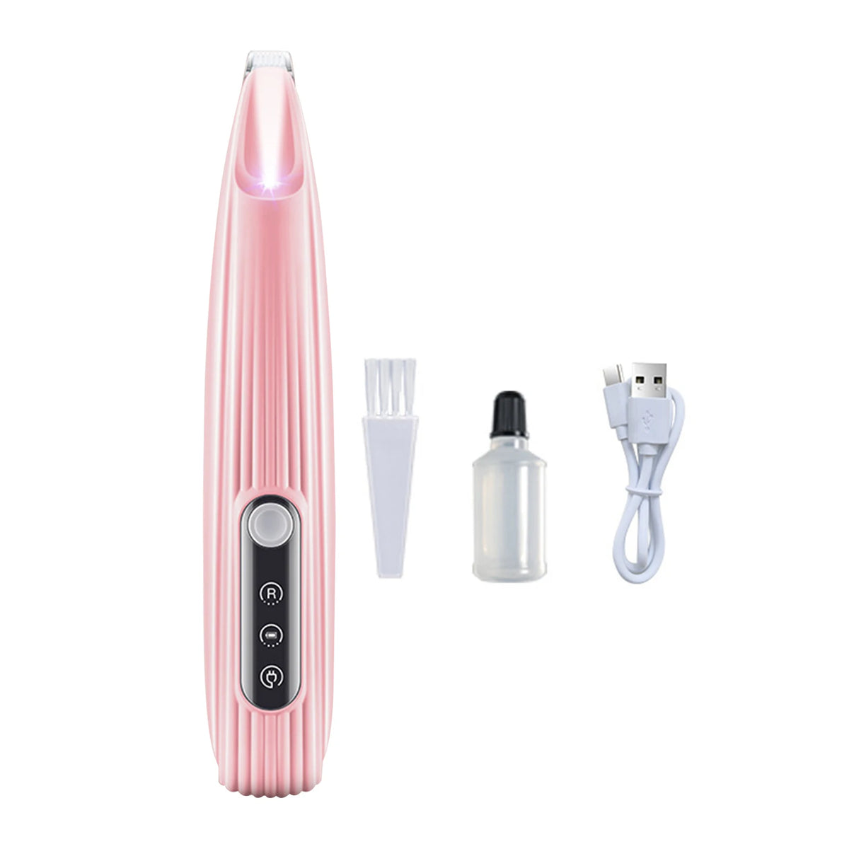 Rechargeable Pet Nail Grinder with LED Light - Quiet Paw Trimmer for Dogs & Cats