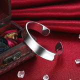 925 Sterling Silver Open Cuff Bracelet for Women - Trendy Adjustable Bangle Jewelry