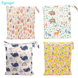 Bolsa impermeable para artículos húmedos y secos con dos bolsillos con cremallera: bolsa con estampado floral