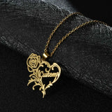 Collar con nombre y corona personalizado: joyas de acero inoxidable personalizadas para hombres y mujeres
