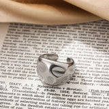 Stainless Steel Irregular Geometric Knot Ring – Trendy Minimalist Statement Jewelry for Women
