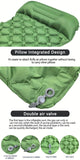 Inflatable Camping Sleeping Mat with Built-in Pillow and Foot Pump