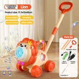 Mower Trolley Bubble Machine – High-Speed Rotating Electric Bubble Gun for Kids