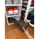 Caja de almacenamiento de zapatos plegable de 3/6 capas: organizador de zapatillas transparente apilable