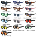 SHAUNA Retro Square Sunglasses – Trendy Tinted Shades for Men & Women