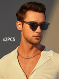 Men’s UV400 Rectangle Sunglasses – Stylish & Protective Outdoor Eyewear