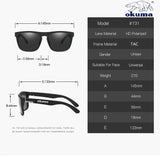 Gafas de sol polarizadas Okuma con protección UV400: gafas ligeras para actividades al aire libre, caza, pesca, conducción y deportes