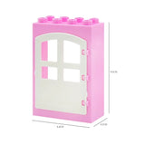 Large Building Block House Set - Doors, Windows & Roof Accessories for Creative Construction Play