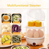 Multifunctional Electric Egg Cooker – Rapid Double-Layer Egg Boiler & Steamer