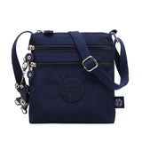 Stylish Women's Nylon Crossbody Bag with Floral Decoration – Soft Messenger Shoulder Purse for Parties