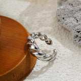 Trendy Stainless Steel Geometric Ring – Fashionable Statement Jewelry for Women