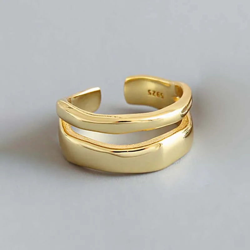 Trendy Geometric Cubic Zirconia Wedding Band – Elegant Copper Ring for Women