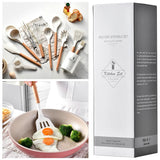 Juego de utensilios de cocina de silicona de grado alimenticio de 12 piezas: antiadherentes y resistentes al calor