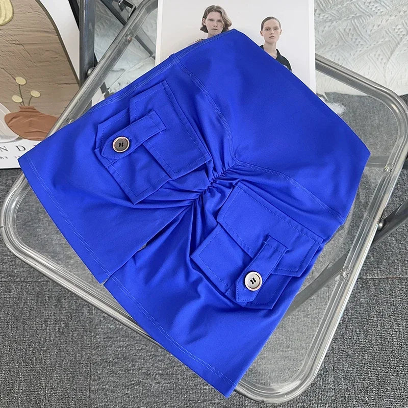 Women's High Waist Yoga Shorts with Pockets - Quick-Drying Gym & Running Shorts