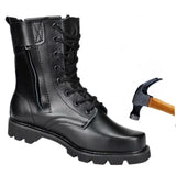 Men’s PU Leather Safety Boots – Stylish Platform Ankle Boots with Waterproof and Metal Toe Cap