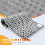 Soft Electric Heating Pad for Body, Back, and Legs with Adjustable Temperature