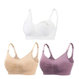 3-Piece Wire-Free Nursing Bra Set – Comfortable Maternity Bra for Breastfeeding Moms