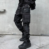 Men’s Loose Fit Safari Cargo Overalls – Multi-Pocket Streetwear Pants for All Seasons