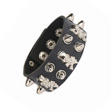 Vintage Punk Star Chain Leather Bracelet – Stylish Geometric Design for Men and Women