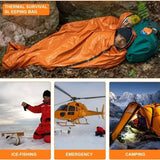 Saco de dormir de emergencia ultraligero e impermeable | Manta térmica de supervivencia Mylar para acampar y hacer senderismo
