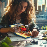 Magic Train Building Blocks Set – 889PCS Classic Movie Train Model for DIY Desktop Decoration & Kids