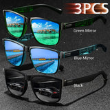Gafas de sol unisex cuadradas vintage de moda: gafas antirreflejos UV400 para conducir y pescar