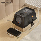 Caja de arena para gatos cerrada de acero inoxidable XL: diseño de doble entrada con pala para una limpieza fácil