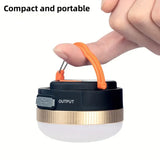 Lámpara LED portátil para acampar con carga USB: linterna impermeable para actividades al aire libre