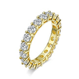 2.2 Carat Full Eternity Moissanite Ring – 925 Sterling Silver Wedding & Engagement Band for Women