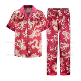 Men’s Traditional Chinese Pajama Set – Lightweight Vintage Sleepwear with Turn-Down Collar