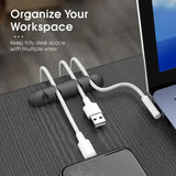 Organizador de cables de silicona, clips autoadhesivos para gestión de cables para mouse, teclado, auriculares y cables USB