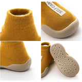 Non-Slip Baby Sock Shoes – Comfortable Toddler First Walking Shoes with Rubber Sole for Boys & Girls