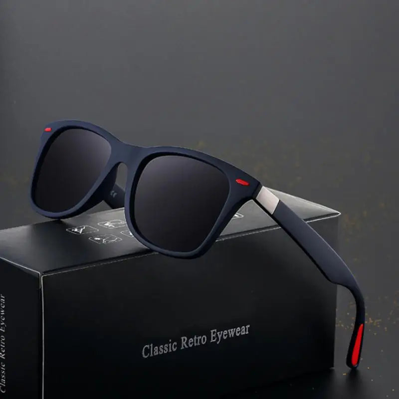Gafas de sol polarizadas clásicas de moda para hombres y mujeres: gafas de sol cuadradas con protección UV400
