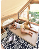 Self-Inflating Camping Sleeping Pad with Built-In Pillow and Sponge Filling