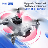 V30 Mini Drone with 4K Dual Camera – Foldable FPV RC Quadcopter with Obstacle Avoidance