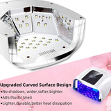 96W Professional UV/LED Nail Lamp with Auto Sensor and Mirror Base