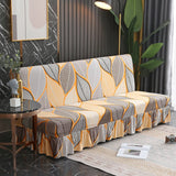 Floral Sofa Bed Cover with Skirt - Elastic Anti-Slip Futon Protector