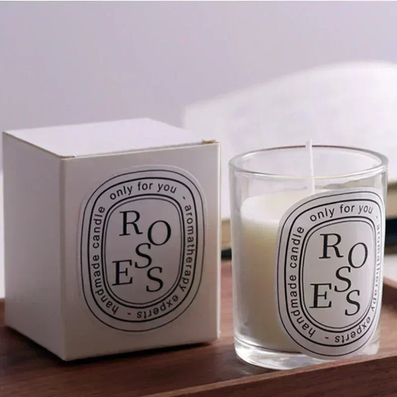 Vela perfumada romántica transparente: fragancia elegante para bodas y regalos
