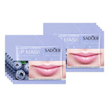 Fruit-Infused Lip Mask Set - 10pc Hydrating Collagen Lip Patches for Plump, Nourished Lips