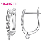 Sterling Silver Hoop Earrings with Cubic Zirconia – Elegant Jewelry for Women