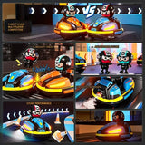RC Battle Bumper Cars for Kids - Interactive Catapult Toy with Lights & Music