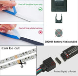RGB LED Strip Lights with Bluetooth and USB Power